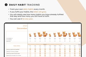 Habit Tracker Google Sheets Cats