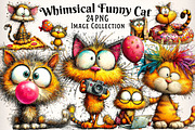 Whimsical Funny Cat Clipart Png, an Illustration by Dream Creation (Thumbnail 1 of 6)