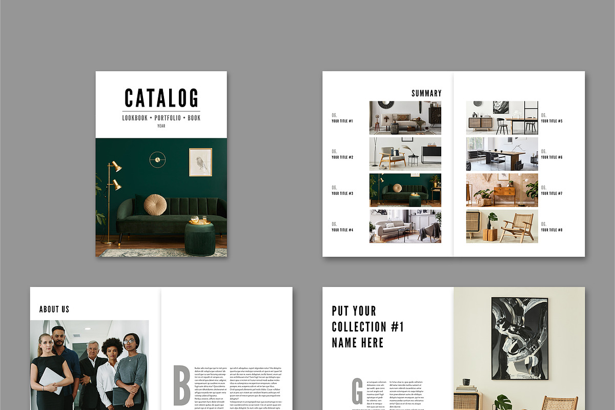 Catalog / Lookbook Layout (A4+US), a Brochure Template by tomsarraipodesign (Photo 2 of 2)