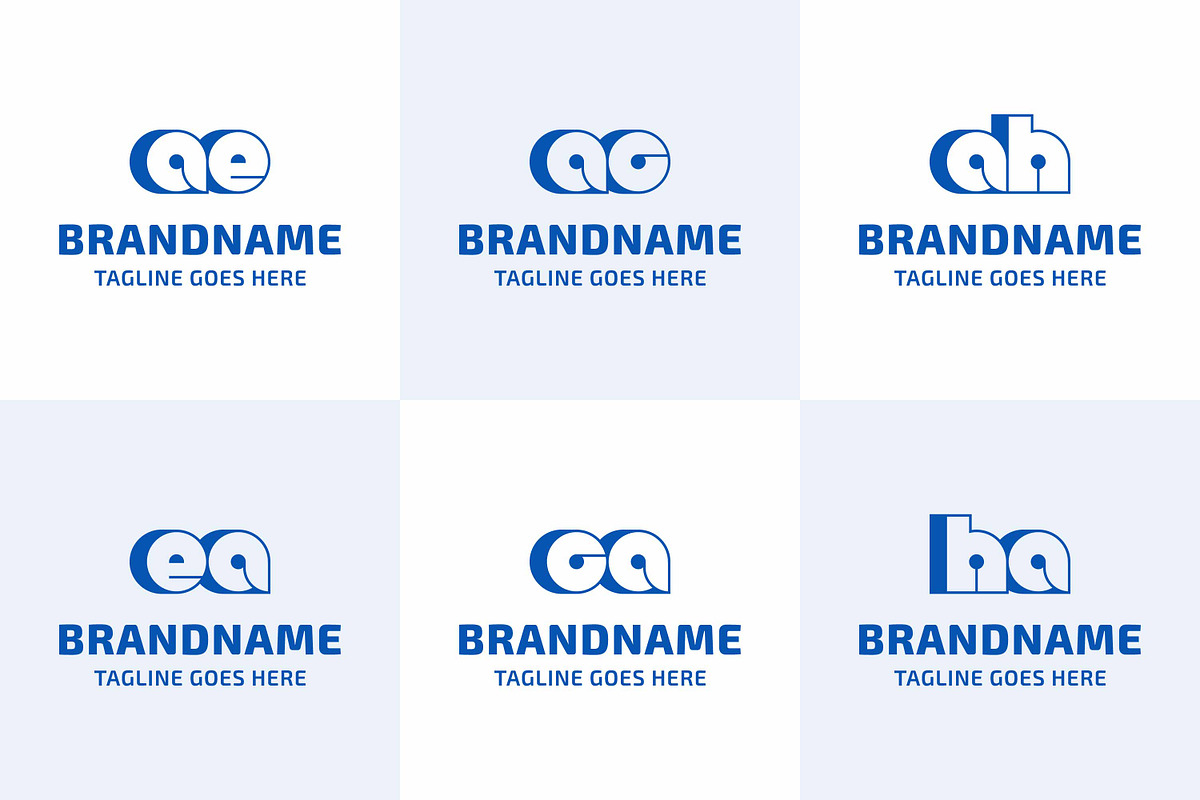Letters AE EA AG GA AH HA Bold Logo, a Branding & Logo Template by Pray Art Design Studio (Photo 1 of 2)