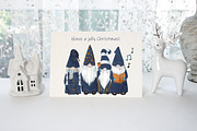 Navy & Gold Hygge Christmas Gnomes, an Illustration by Catch the Dream Art (Thumbnail 8 of 8)