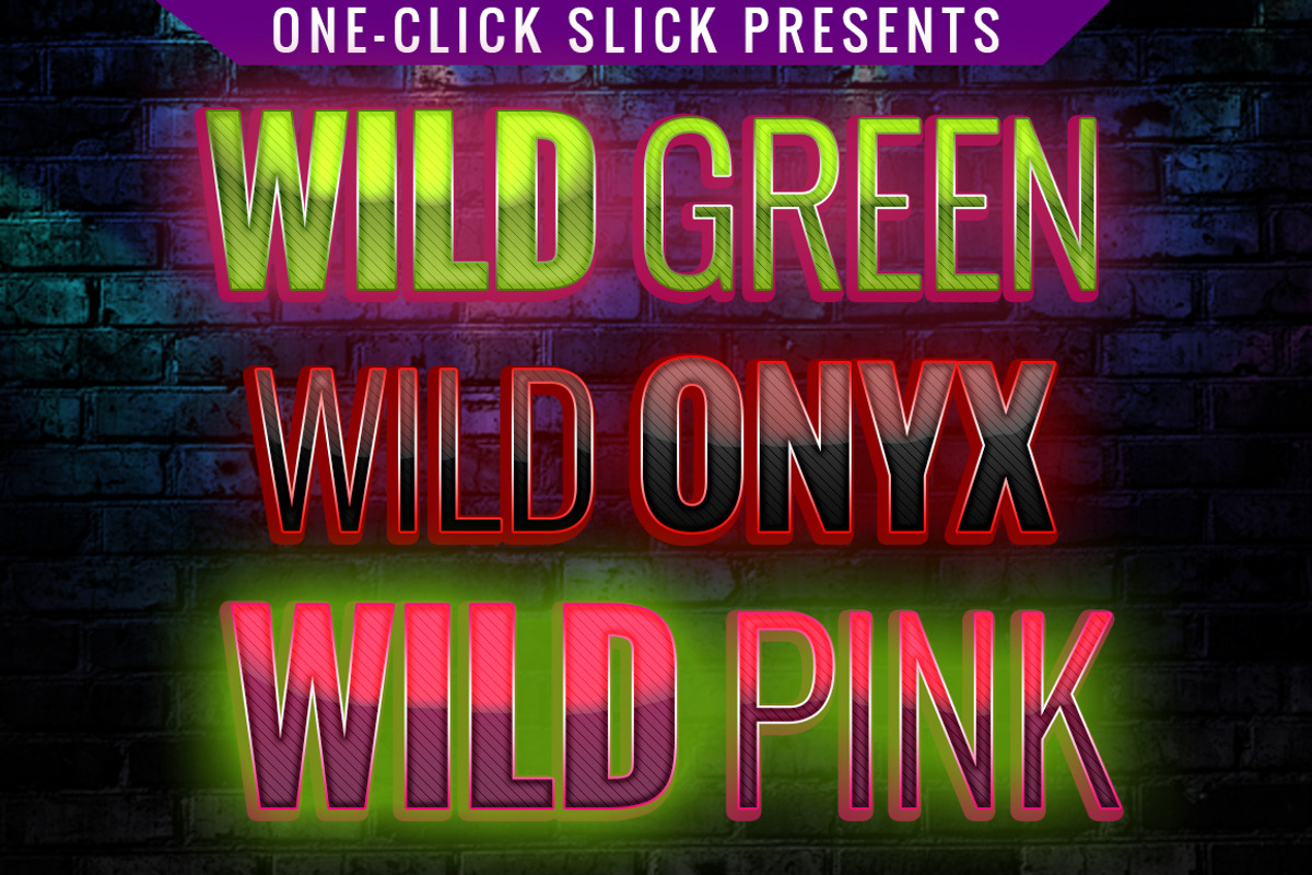 Glossy Rave Styles for Photoshop, a Layer Style Add-On by One-Click Slick (Photo 4 of 5)