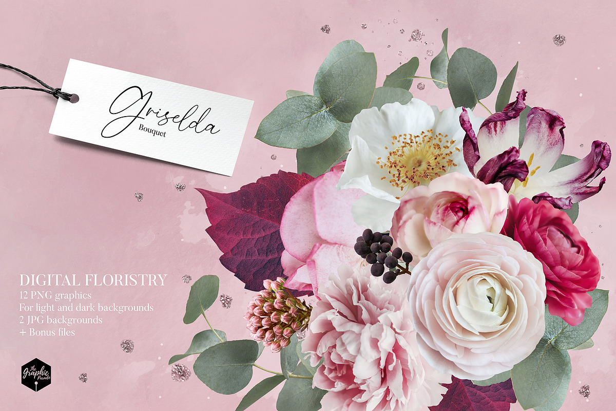 Isolated real flowers clipart set, an Object Graphic by The Graphic Parade (Photo 1 of 14)
