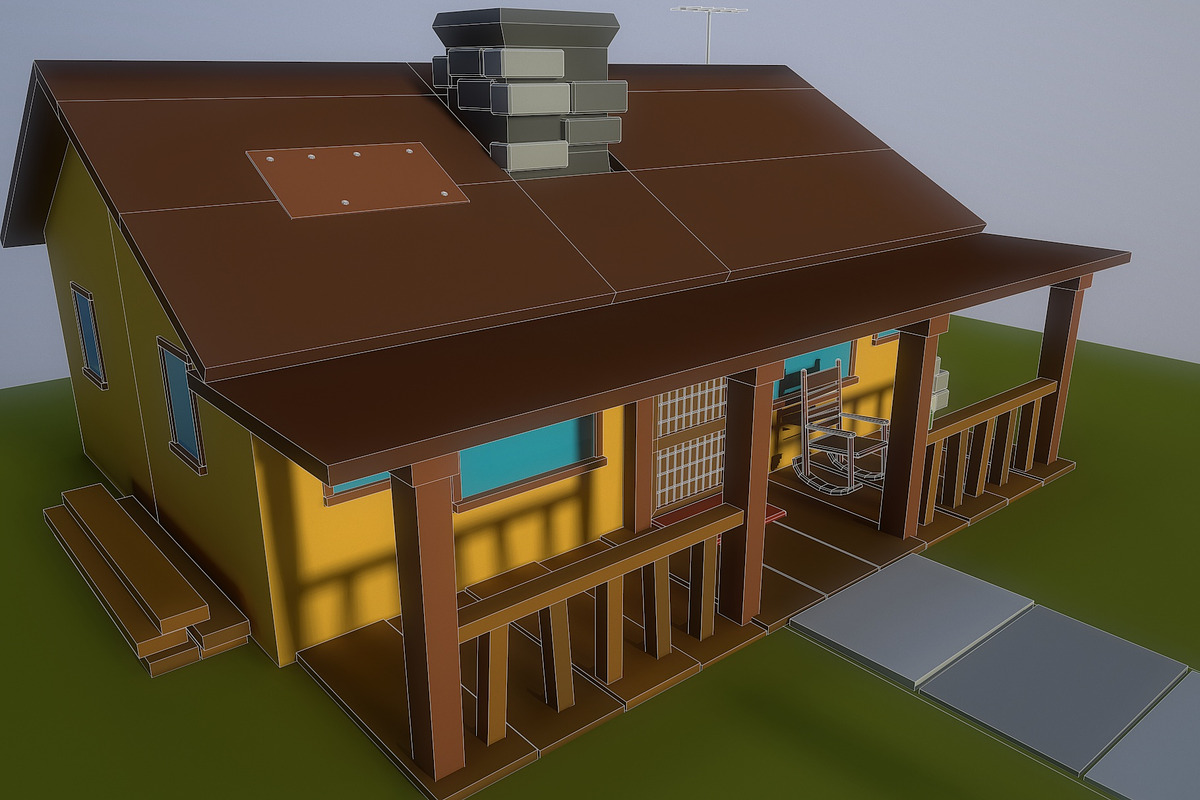 Low Poly Old house, an Architecture 3D Model by Midgardians (Photo 9 of 13)