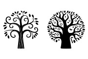Stylized Tree Outline Clipart Pack, an Illustration by Designs_River (Thumbnail 6 of 7)