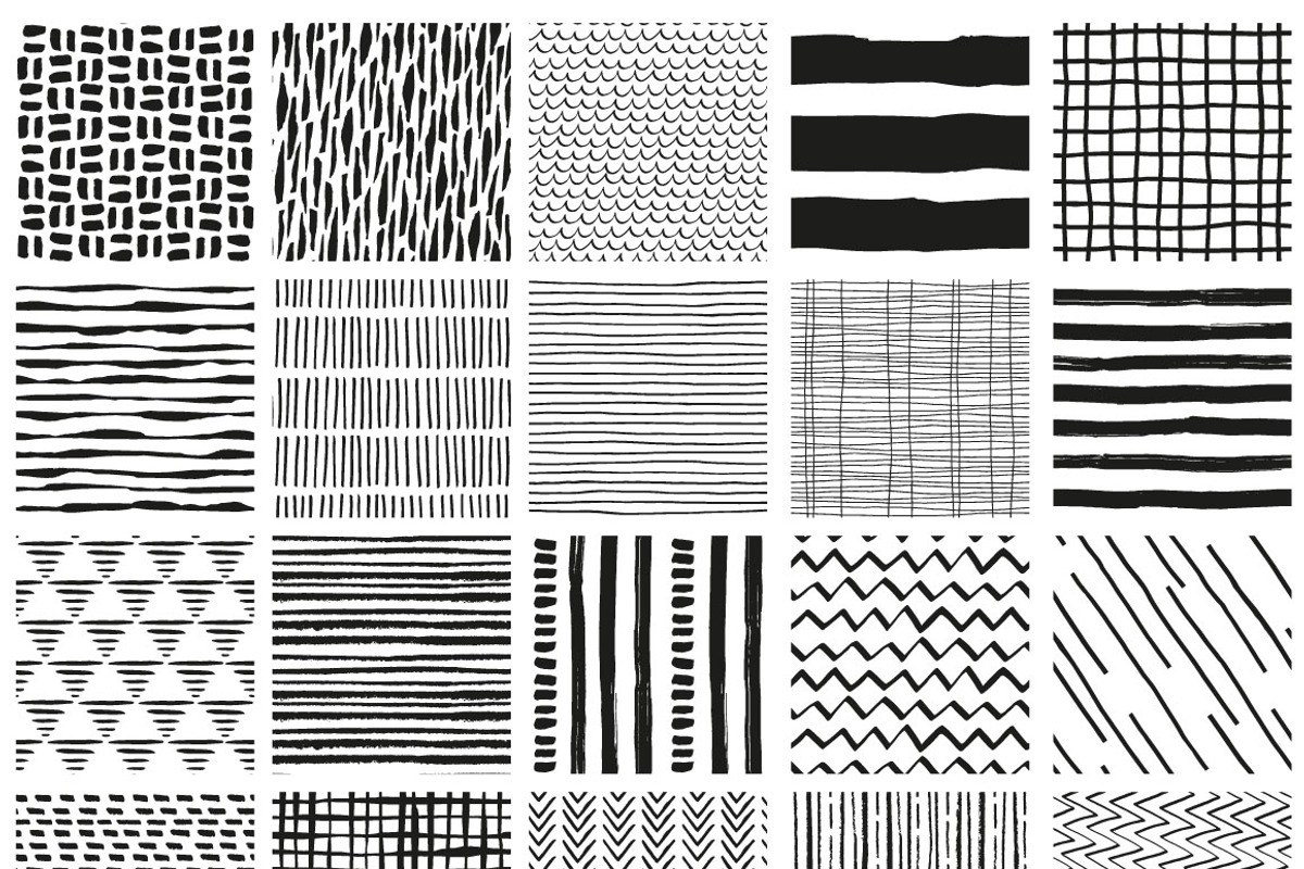 Lines & strokes - simple patterns, a Pattern Graphic by Wild Rose (Photo 5 of 12)