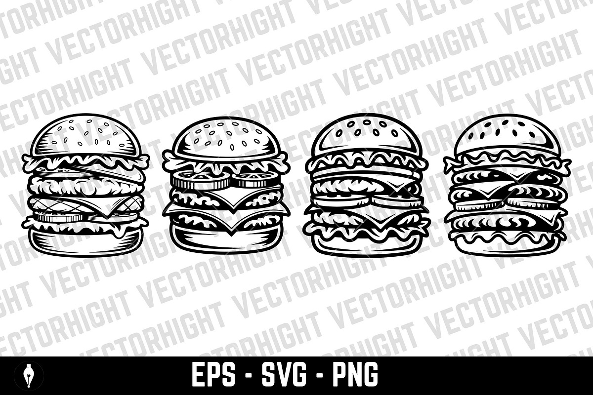 double or triple cheeseburger, a Food Illustration by Vectorhight (Photo 1 of 3)
