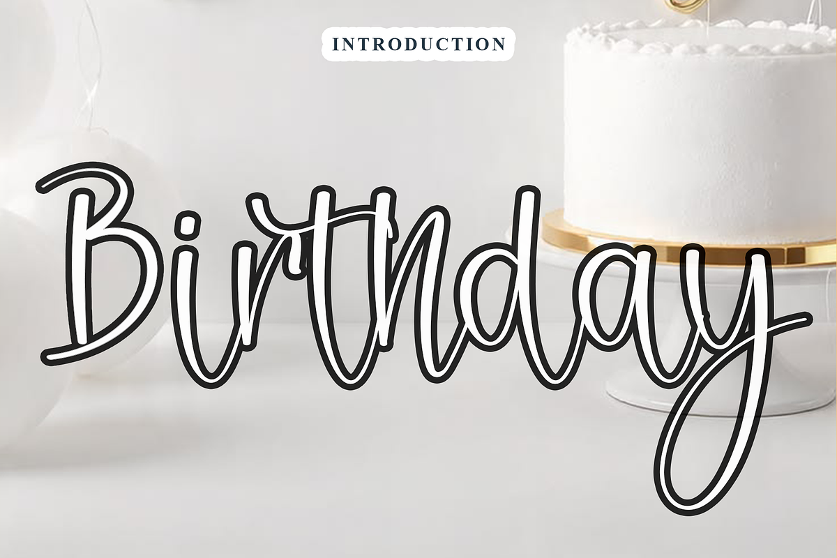 Birthday, a Handwritten Font by InermediaSTUDIO (Photo 1 of 7)