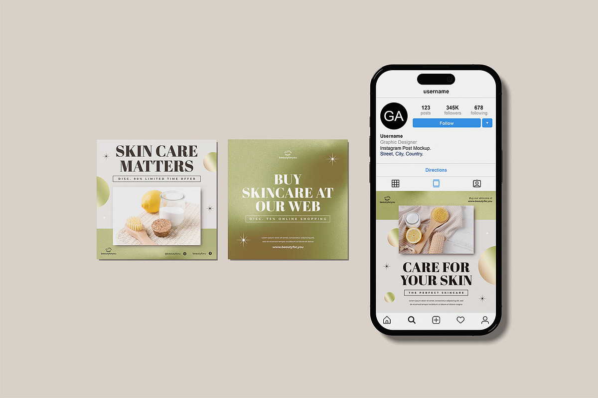Instagram Post Mockup Bundles, an iPhone Mockup by Graphic Aesthetic (Photo 13 of 25)