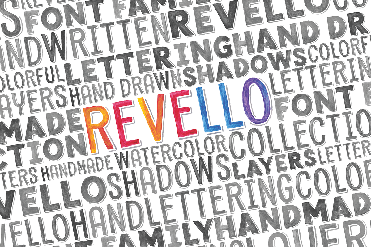 Revello SVG Hand-Painted Font Family