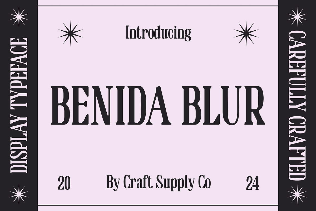 Benida Blur, a Serif Font by Craft Supply Co. (Photo 1 of 8)