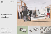 Gift Voucher Mockup, a Merchandise Mockup by graphicpages (Thumbnail 1 of 17)