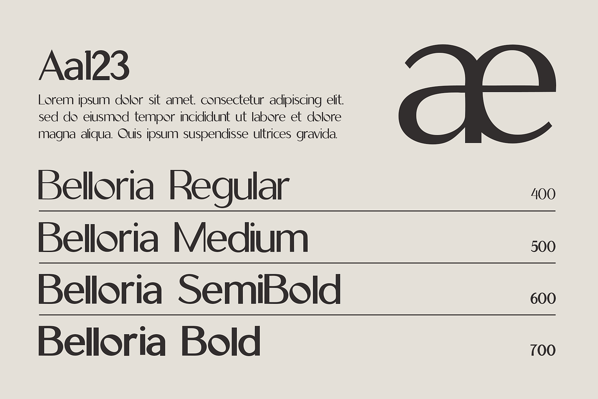 Belloria - Elegant Sans-Serif Family, a Sans Serif Font by Indotype Foundry (Photo 2 of 10)