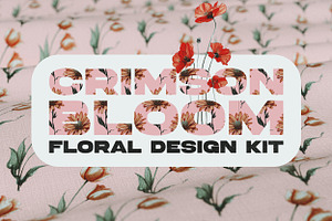 Crimson Bloom: Floral Design Kit