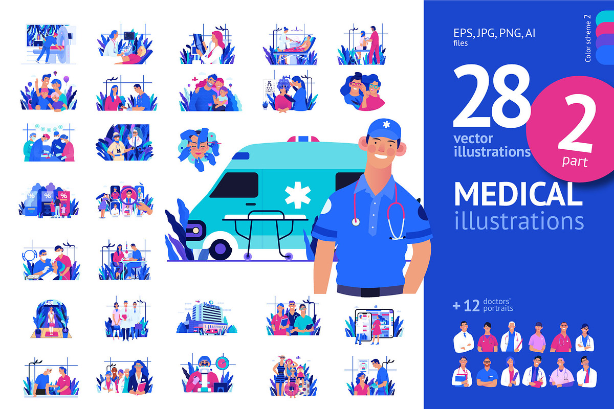 Part 2 Medical illustration, Color 2, a Healthcare Illustration by Grivina's shop (Photo 1 of 9)