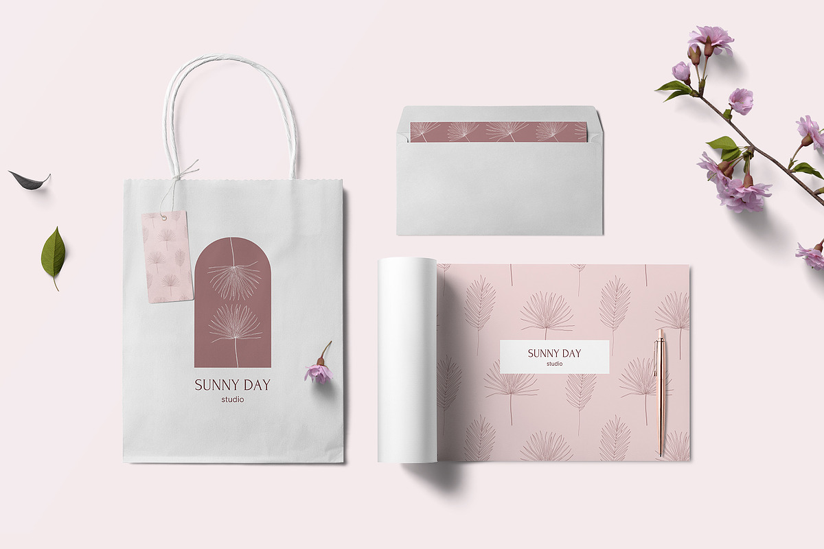 Floral logo and botanical elements, a Branding & Logo Template by Summer Nightingale Art (Photo 4 of 9)