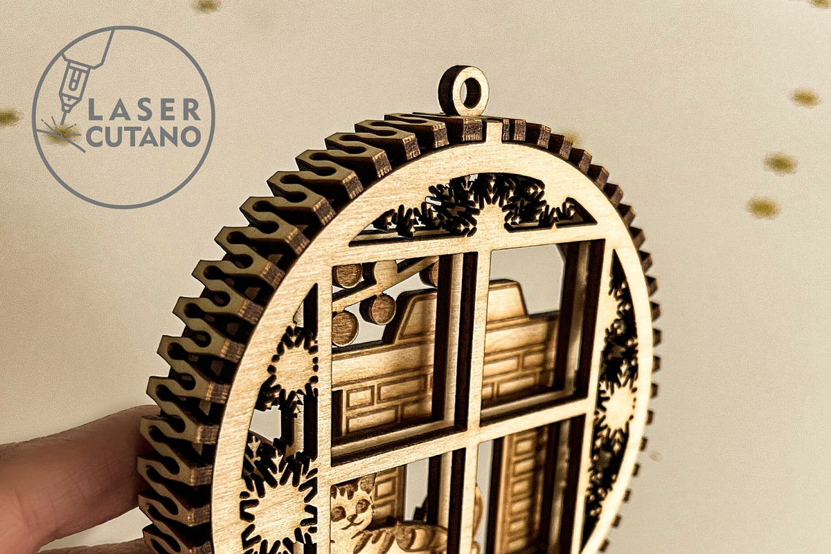 CHRISTMAS ORNAMENTS Multilayer File, a Templates & Theme by LaserCutano (Photo 6 of 10)