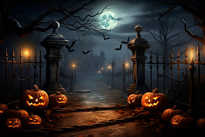 Scary old graveyard, ominous trees,, a Holiday Photo by Imaginarium