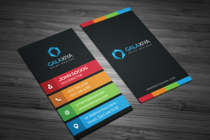 Colorful Vertical Business Cards