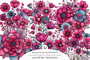 Whimsical spring wildflower clipart, an Illustration by SinaCreation (Thumbnail 1 of 11)