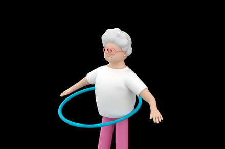 Senior woman character