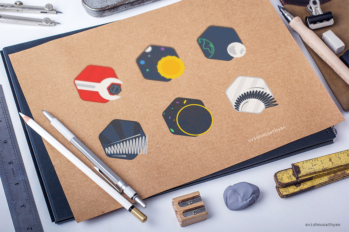 Pixie Badges (21 Illustrations), an Illustration by VishnuSathyan (Photo 6 of 7)