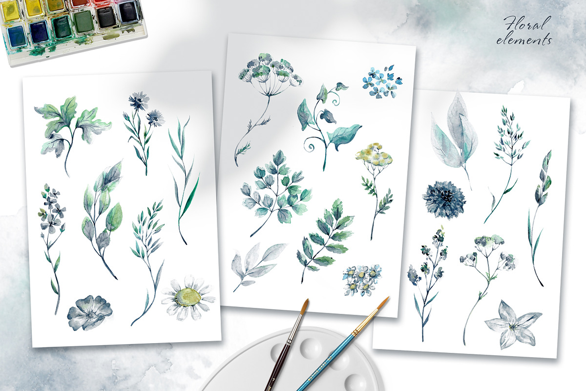 Watercolor herbs collection, an Illustration by Molly art (Photo 2 of 13)