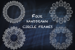 Round vector indian-style frames