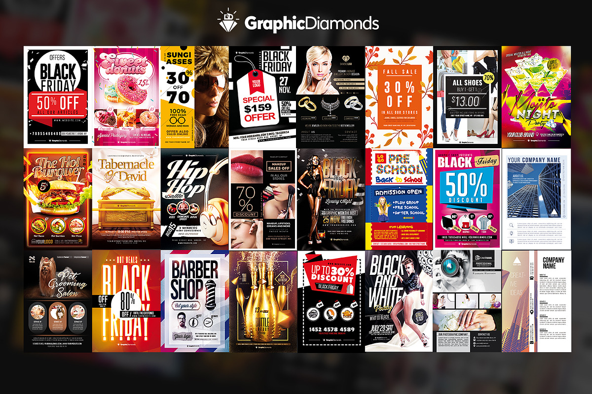 Flyer Mega Bundle - Weekly Update, a Flyer Template by GraphicDiamonds (Photo 6 of 7)