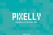 Pixelly, a Font by Kassy (Thumbnail 1 of 10)