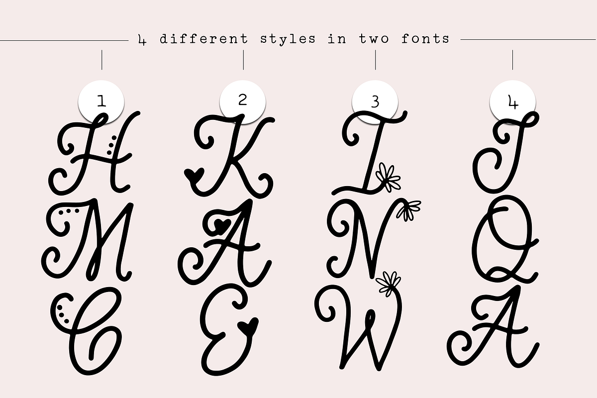 Handwritten Monogram Font - 4 Styles preview 6
