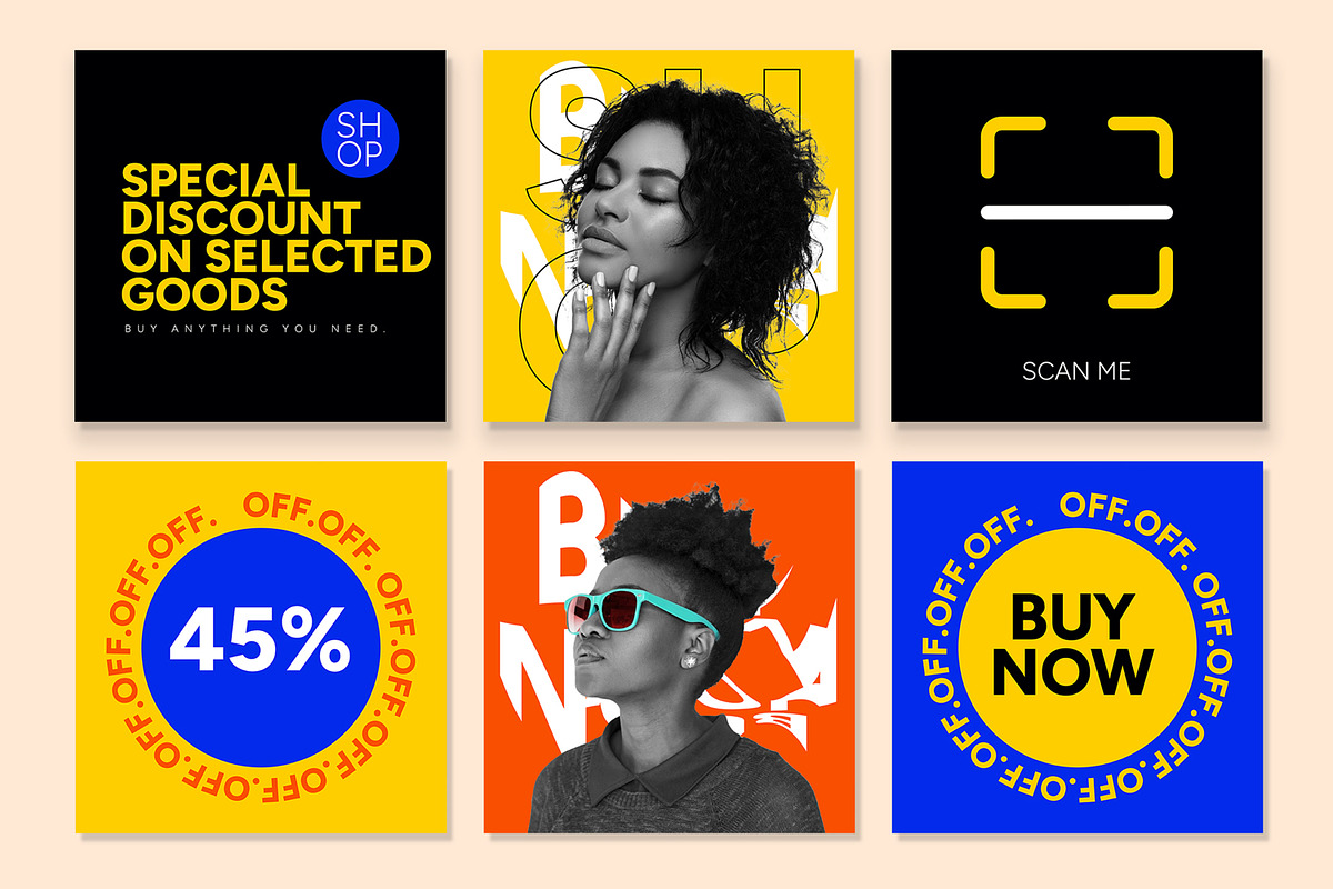 Colorful Fashion Social Media Post, an UI Kit Template by CreativeShaper (Photo 2 of 4)