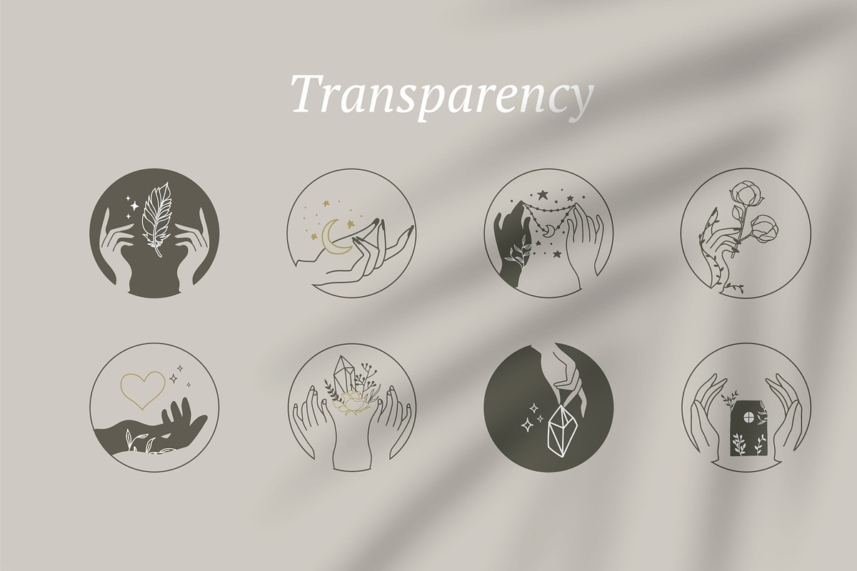 Hand logo element 1#, a Branding & Logo Template by Piixypeach (Photo 2 of 5)