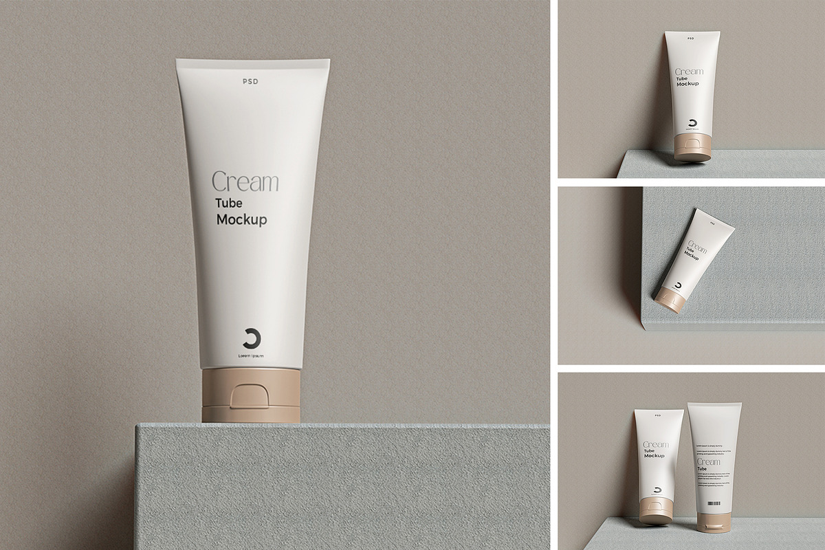 Cosmetic Tube Packaging Mockup, a Packaging Mockup by graphic_keY (Photo 1 of 3)