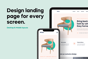 Whiter - Landing Page UI Kit