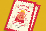 Pink Beige Ganesh Chartuthi Flyer, a Flyer Template by VectorVactory (Thumbnail 2 of 3)