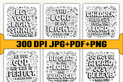 70+ Bible Verse Coloring Book Pages, an Education Illustration by Ink Gallery (Thumbnail 2 of 6)