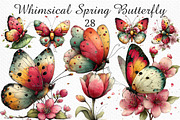 Whimsical Spring Butterfly Clipart, an Illustration by Craft Nest (Thumbnail 1 of 11)
