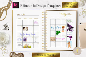 Monthly Planner InDesign Template