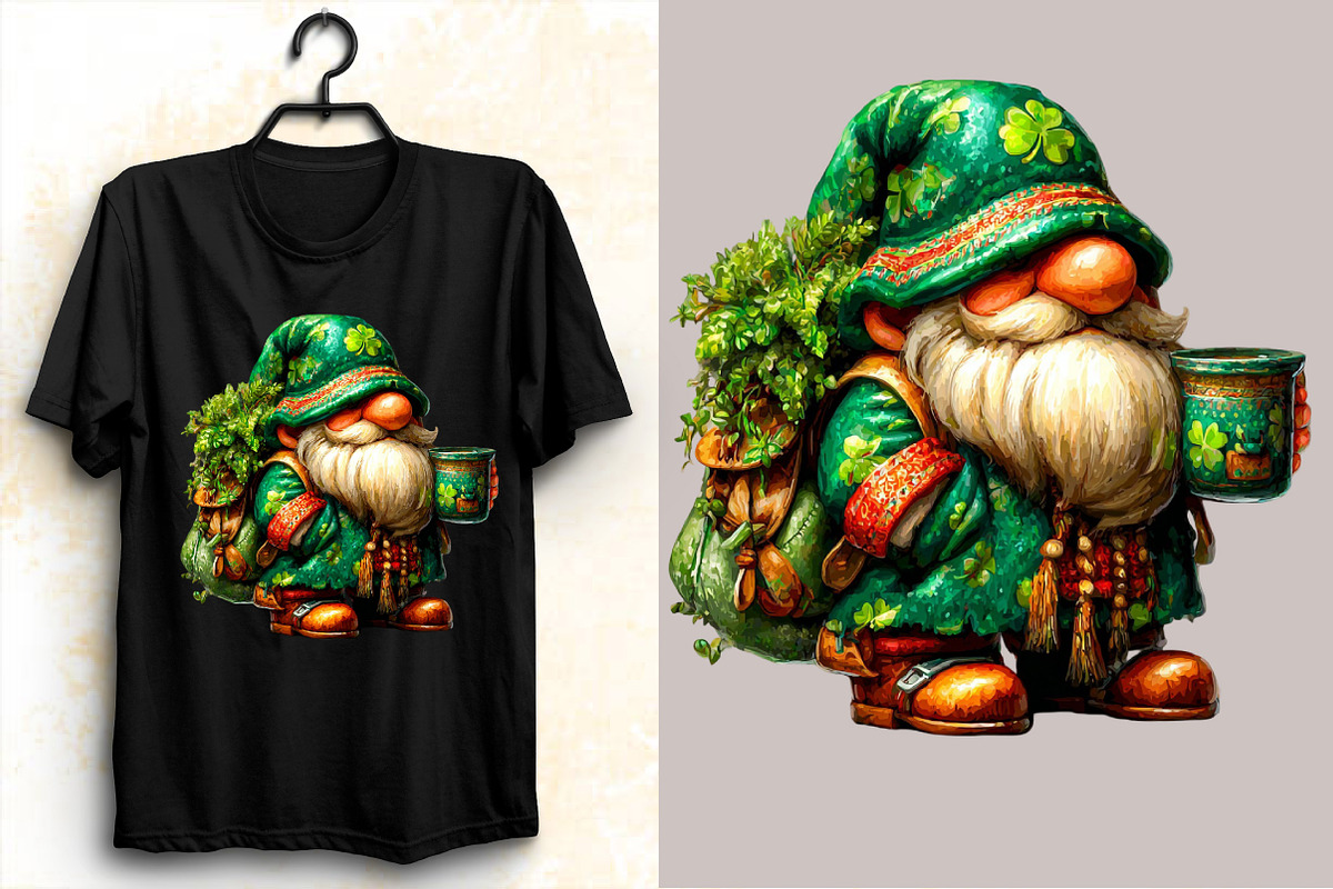 St. Patrick's Day Gnomes Clipart, an Illustration by SVGArt (Photo 6 of 7)
