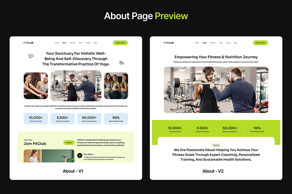 Fitness & Life Coaching Figma, an UI Kit Template by moonspiredesign (Photo 5 of 7)