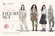 Fashion Women Vector Silhouettes, a Person Illustration by Elena Naumchenkova (Thumbnail 1 of 4)