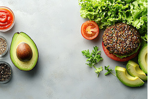 Vegan Burger with Plant-Based Patty, a Food & Drink Photo by Rodica Ciorba