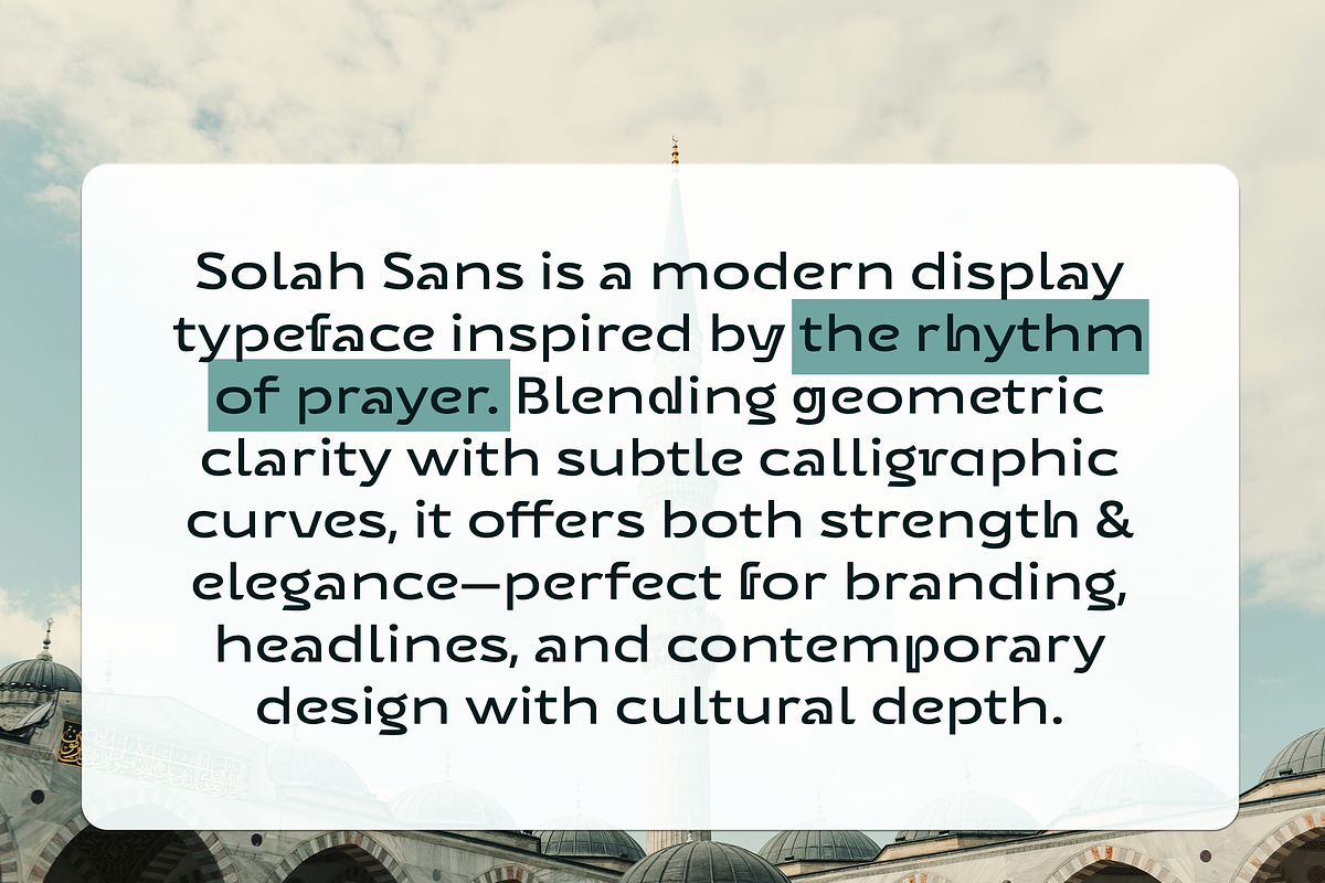 UT Solah Sans - Unique Display Sans, a Sans Serif Font by Universitype (Photo 4 of 12)