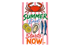 Summer Diet Starts Now PNG, a Seasonal Illustration by Canvas Craft