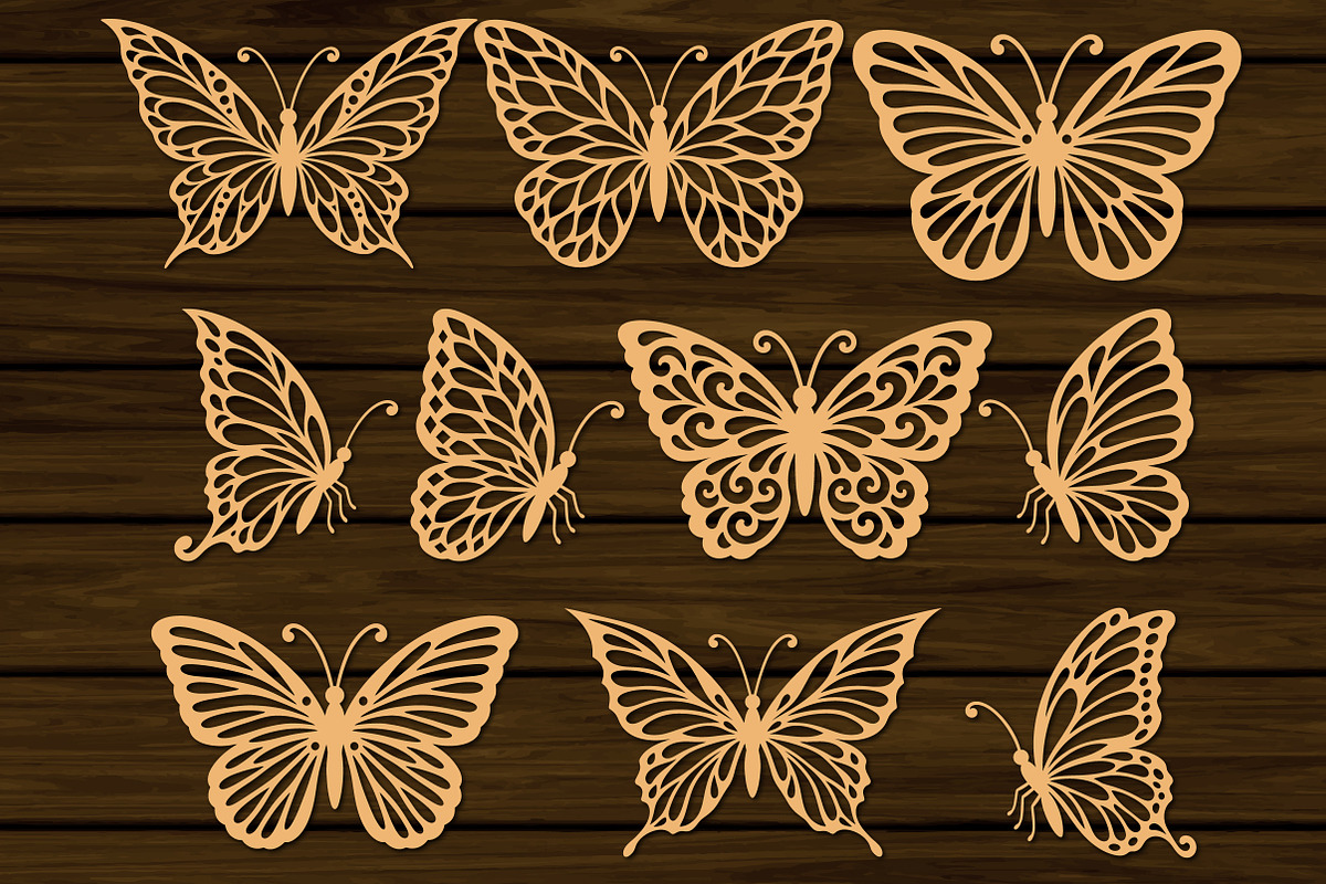 Butterfly SVG File Bundle, Laser Cut, an Object Graphic by Libby Wishes (Photo 2 of 3)