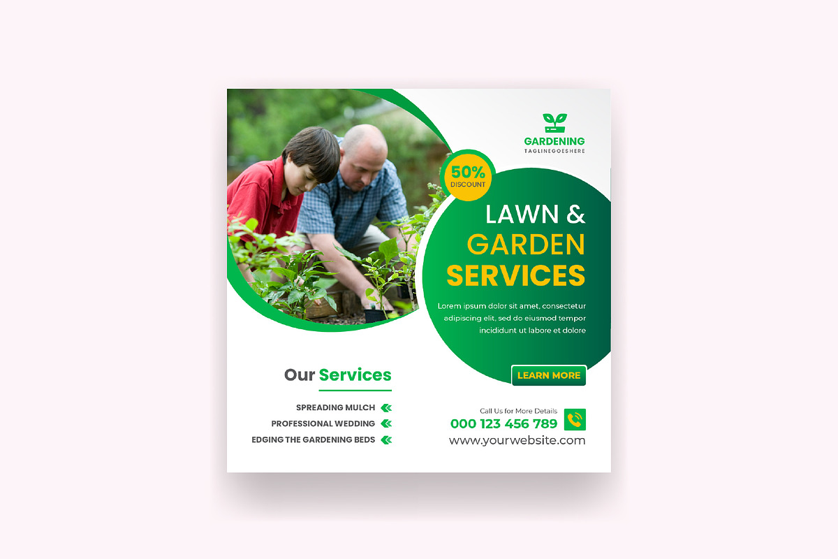 Lawn Garden Services Social Media, a Social Media Template by Mk_Studio (Photo 4 of 6)