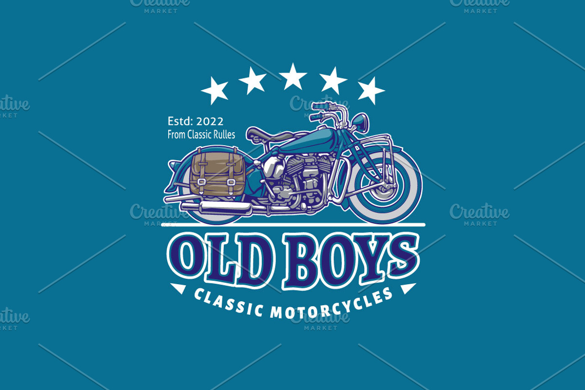 Vintage Motorcycle Logo, a Branding & Logo Template by Kongstones_std (Photo 4 of 6)