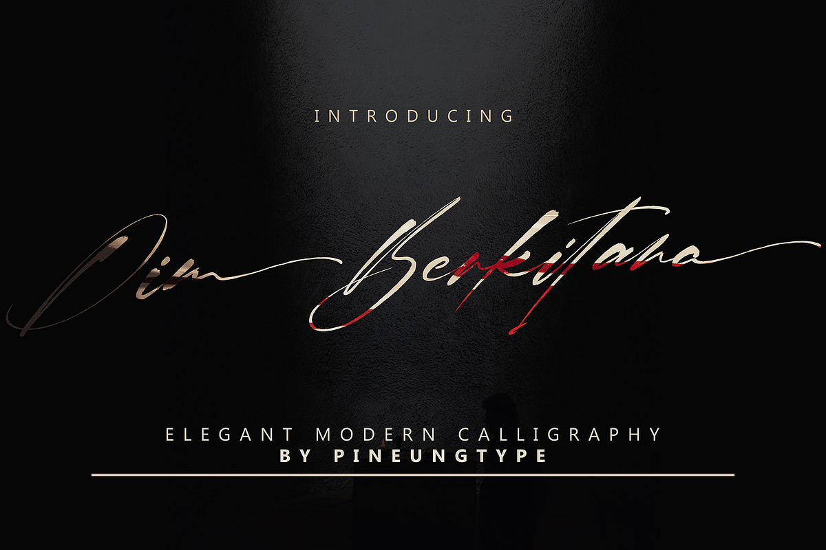 Dim Berkitana Black Friday, a Script Font by pineungtype (Photo 3 of 11)
