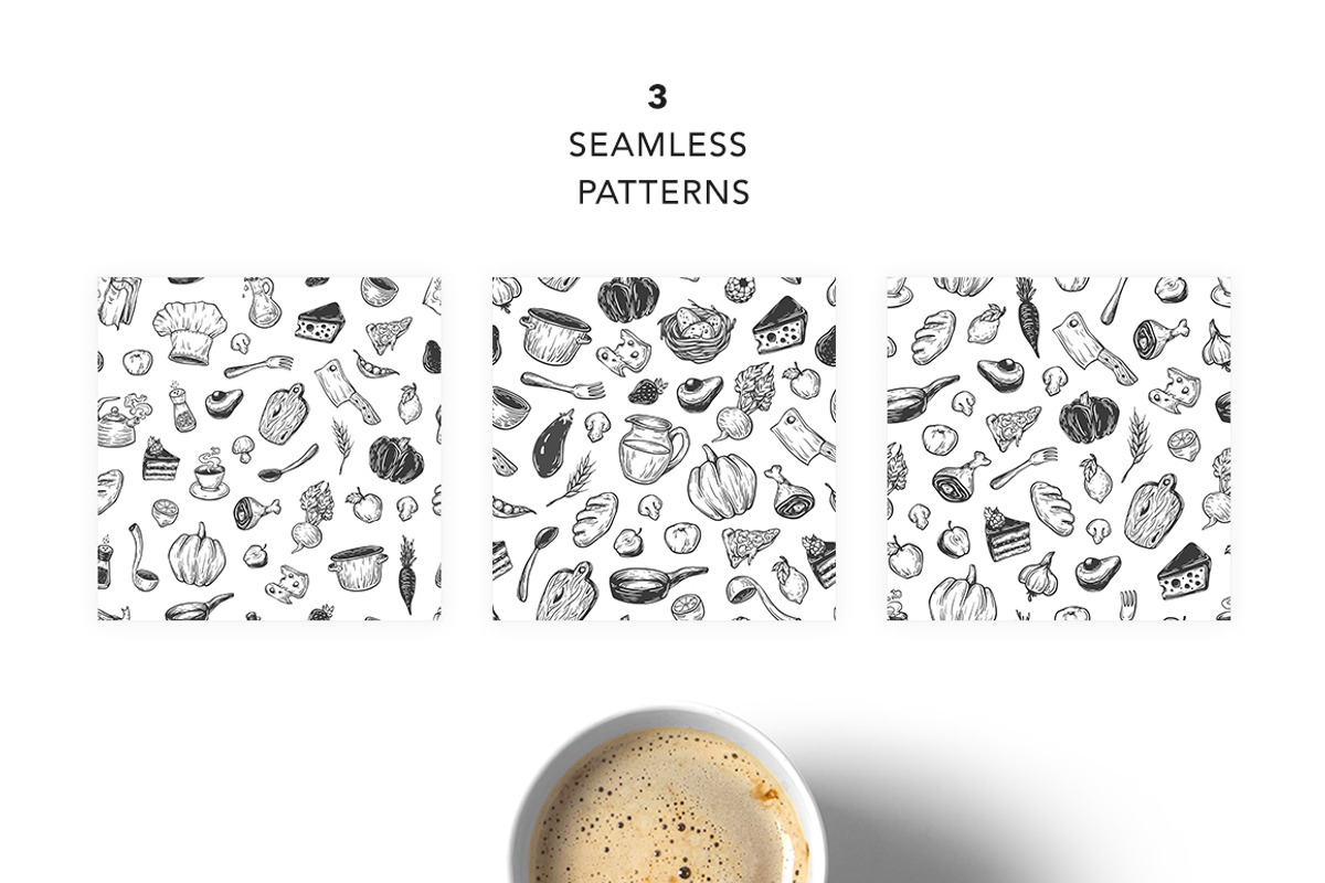 Cooking Time. Kitchen illustrations., a Food Illustration by Olga Olmix (Photo 4 of 8)